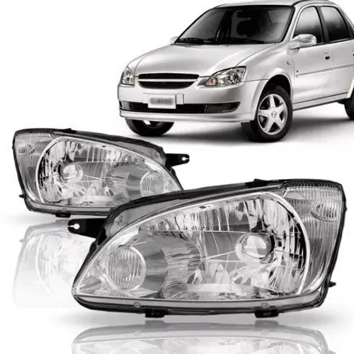 Farol Principal Chevrolet Corsa Classic 2011 a 2016 Cromado - Arteb