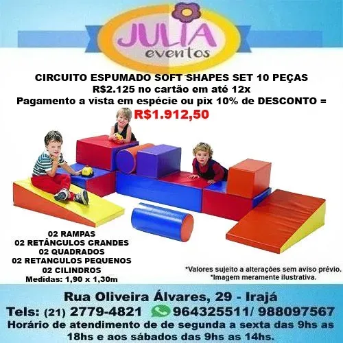 Circuito espumado Infantil 10 peças Soft Shapes Set 