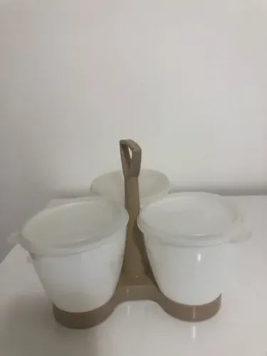 Tupperware - potes com suporte 