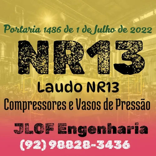 NR13 - Laudo NR13 - Compressores e Vasos de Pressão