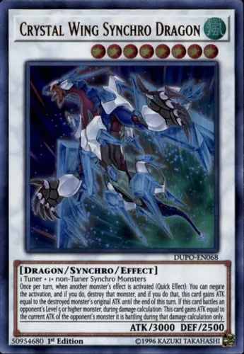 Yugioh!!! Crystal Wing Synchro Dragon Dupo-pt068 Ultra Rare