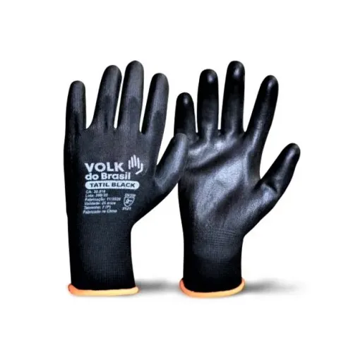 (Aceito cartão) Luva Tátil Poliéster (7 - P) Banho em PU Black Smart Volk do Brasil