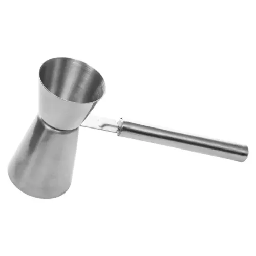 Dosador Medidor De Bebidas Duplo Com Cabo Barmen 50/25ml Inox Drink