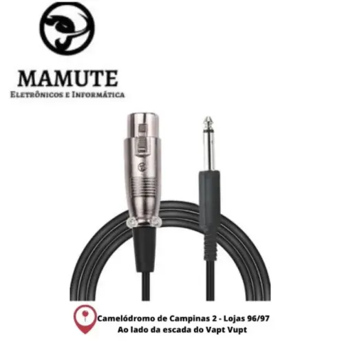 Cabo Microfone Mono Xlr / P10 5 Metros