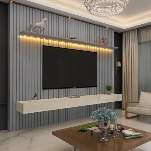 PAINEL RIPADO  100% PLANEJADO NA COR CINZA !!! S6543P