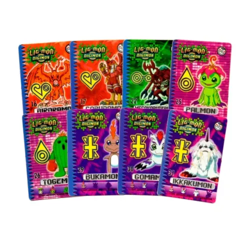 Cards Lig-mon Digimon Elma Chips Original - 5 Unidades