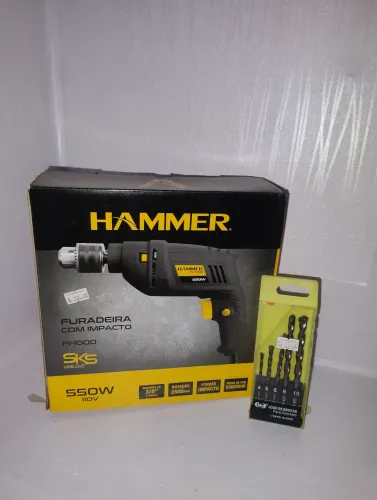 Furadeira de impacto Hammer FI-1000 550W 110V