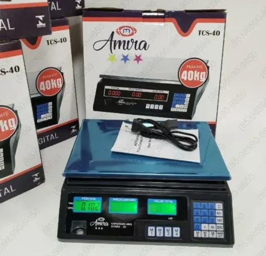 Balança Digital Garantia de 6 meses Comercial Amira TCS-40 40kg