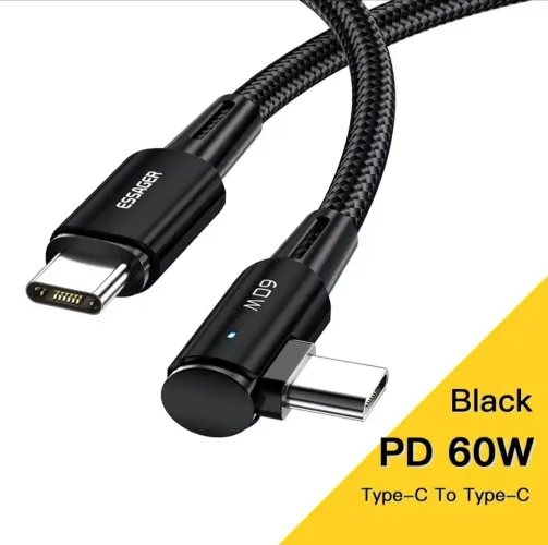 Essager Cabo USB-C PD 60W Essager - Carregamento Rápido e Seguro