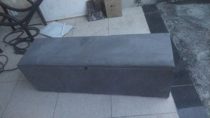 Puff Baú de armazenamento @dicasabh recamier 1,40m 