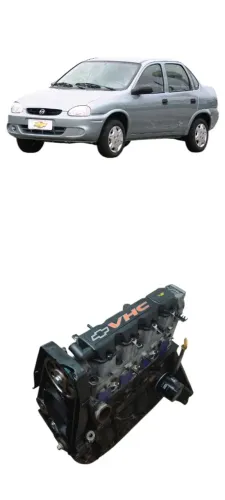 Motor Parcial Chevrolet Corsa Classic 1.0 8v Vhc Gasolina