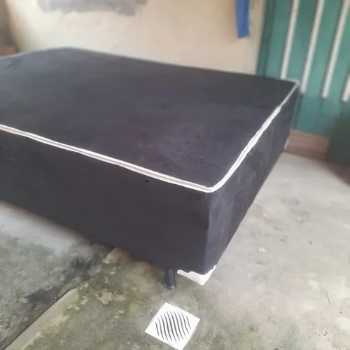 PROMOÇÃO SOMENTE HOJE - Cama Box Casal em Suede Preto