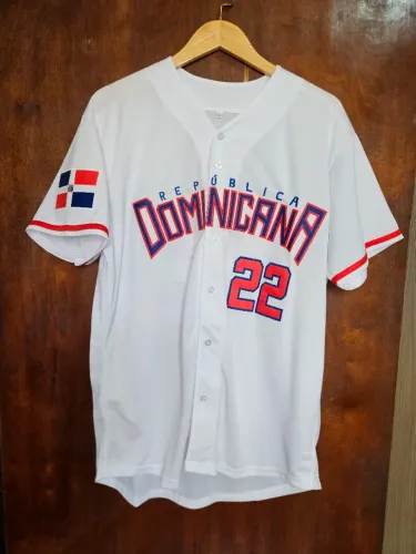 Camisa Camiseta Seleção República Dominicana baseball beisebol Juan Soto 22