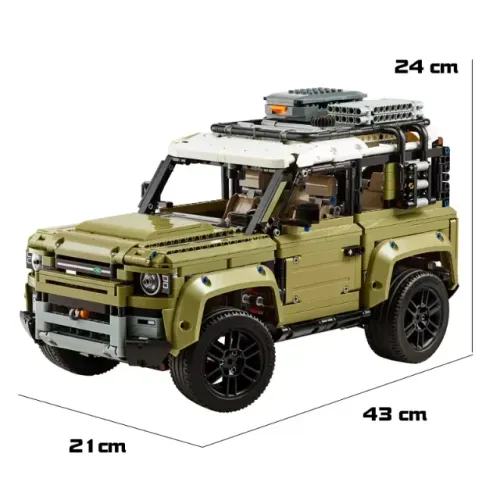 Legonérico Land Rover Defender | 2573 Peças p/ montar | 43 cm | compatível Lego #42110
