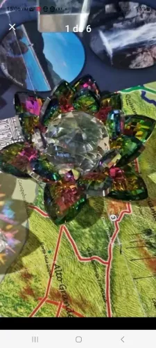 Flor de cristal decorativa