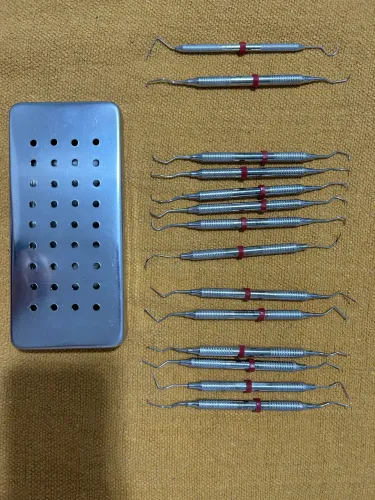 Estojo curetas de periodontia+Hu-Friedy completo