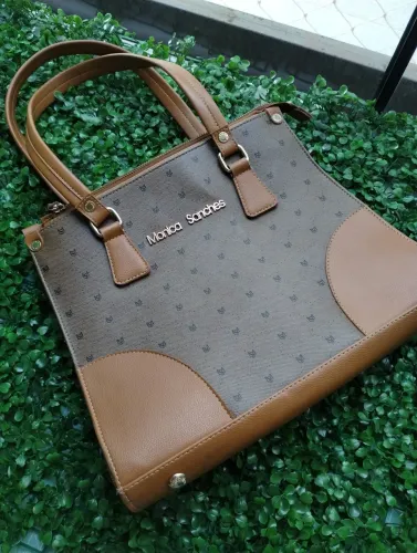 Bolsa de Ombro Marrom Monica Sanchez