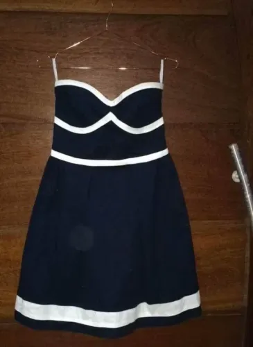 Vestido azul marinho- tamanho P