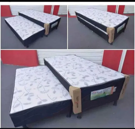 Cama Box Conjugada Solteiro com Cama Auxiliar