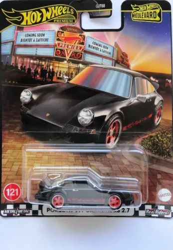hot wheels boulevard porsche 911 carrera rs 2.7 pneus de borracha - lançamento