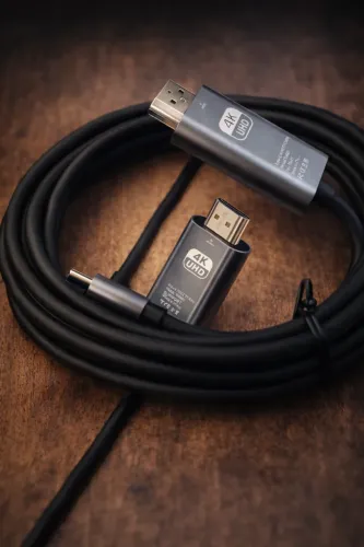Cabo de conversão de vídeo HD 4K 60Hz Type c para HDMI 2 metros