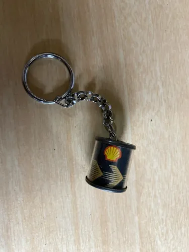 Chaveiro Antigo Shell (Formato Lata de Óleo Miniatura) - Antigo - Anos 70