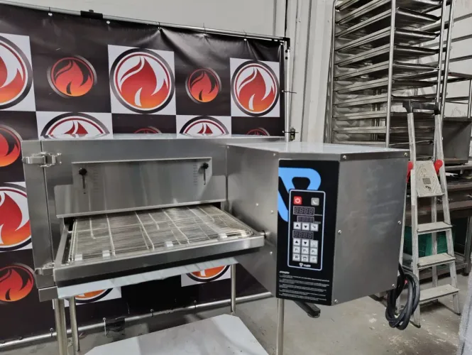 Forno esteira industrial elétrico 220 volts novo sem uso marca vuze ideal para pizzarias