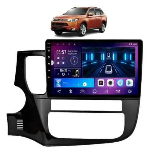 Central Multimídia Octacore 9 Pol. 6Gb/128Gb 4G Outlander 2014 a 2021