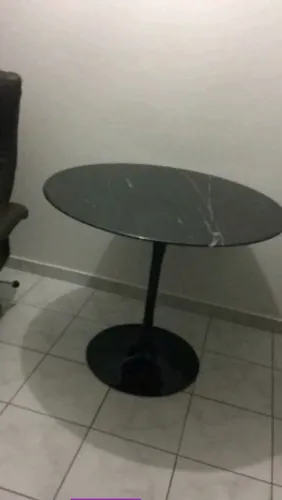 Mesa de jantar saarinen tampo em granito preto