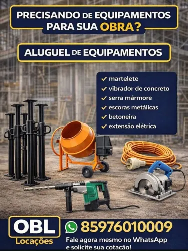 ? Equipamentos para Construção Civil | Betoneira, Escoras, Martelete e Mais