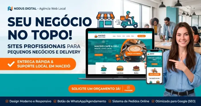 Criação de Sites Profissionais e Sistema de Delivery - Nodus Digital