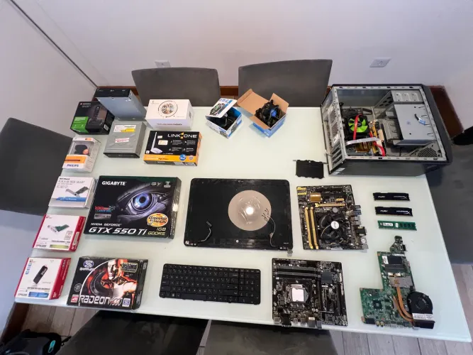 Lote Peças Informatica Intel AMD DDR3 audio video gabinete processador