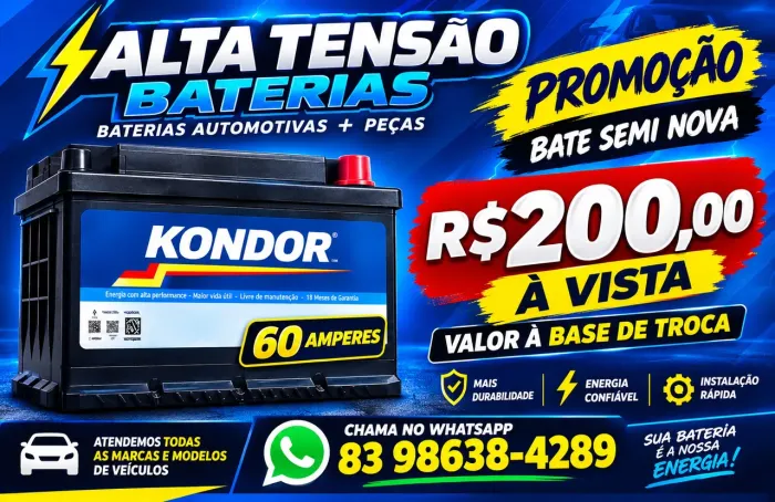Bateria automotiva semi nova 