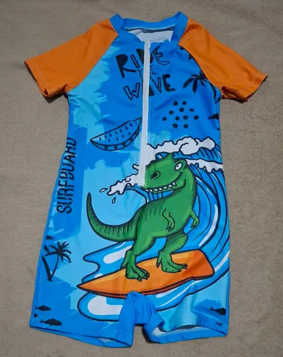 Macacão De Banho Infantil Praia Piscina Dinossauro