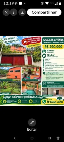 Chácara linda (venda ou troca)