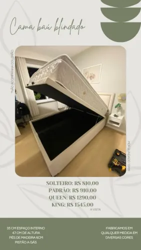 Cama baú blindada - direto de fábrica