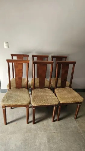 Conjunto 6 cadeiras de madeira