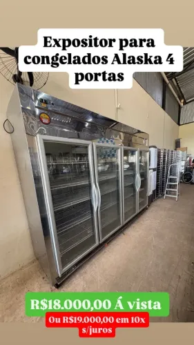 EXPOSITOR PARA CONGELADOS 4 PORTAS USADO COM GARANTIA