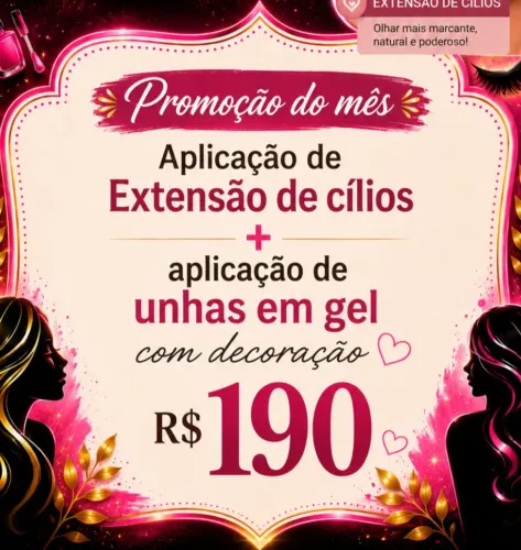 Cílios e unhas em gel