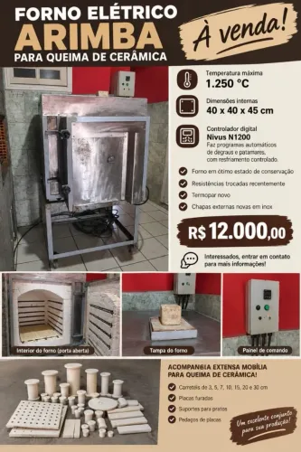 Forno elétrico para cerâmica