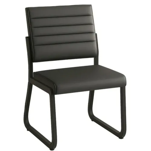 Poltrona Para Escritório Estofada Preta Conforto Ergonômico E Durabilidade 35119