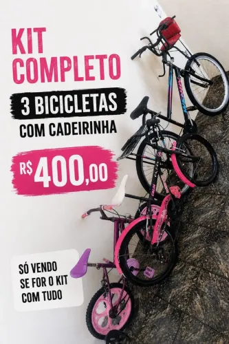 Vendo 3 bicelcla por 400