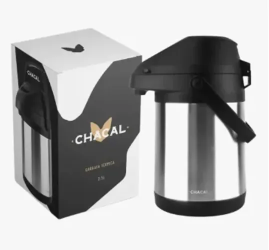 Garrafa Térmica De Inox Chacal 2,5 Litros Cor Prateado