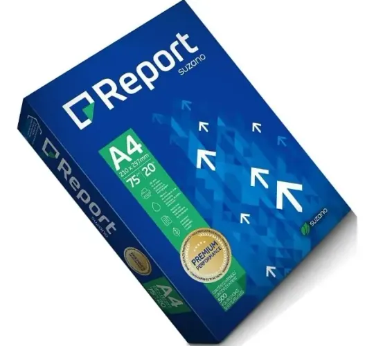 Papel Sulfite A4 75g Resma C/ 500 Folhas - Report