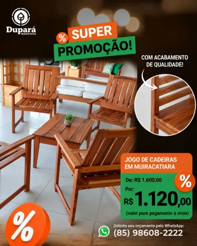 Jogo de cadeiras em Muiracatiara