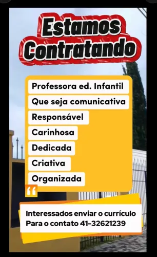 Estagiária, auxiliar1 e professora de educação infantil 