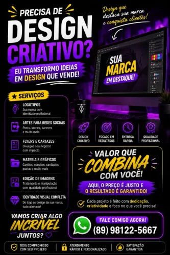FAÇO DESIGN PARA VOCE E SEU NEGOCIO