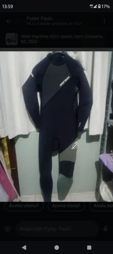 Long John neoprene MORMAII ZERADO TAMANHO XL