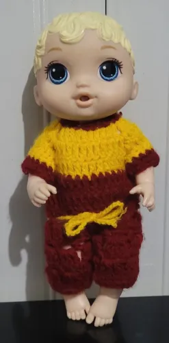 Boneca Baby Alive Original Roupa em Croche Artesanal Inspirada Harry Potter Griffinoria