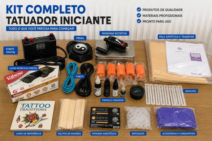 Kit Completo para Tatuador Iniciante